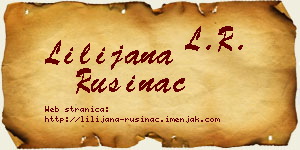 Lilijana Rusinac vizit kartica